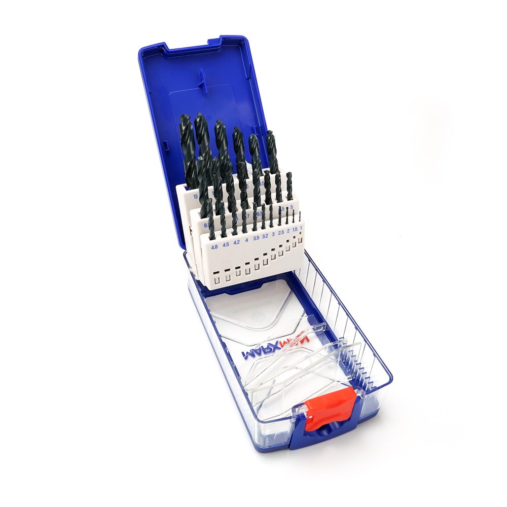 MARXMAN 1-13mm HSS-Blue Oxide Drill Bit Set - 25 Piece MHSSBOSET25PC