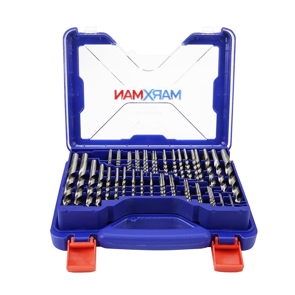 MARXMAN 1-13mm and 5 64-1 2 Inch HSS-Bright Jobber Drill Bit Set - 200 Piece MHSSSET200PC