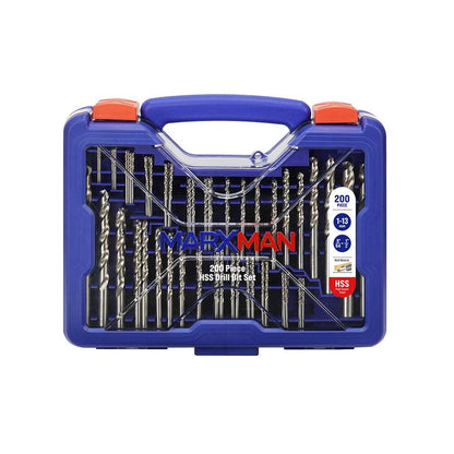 MARXMAN 1-13mm and 5 64-1 2 Inch HSS-Bright Jobber Drill Bit Set - 200 Piece MHSSSET200PC