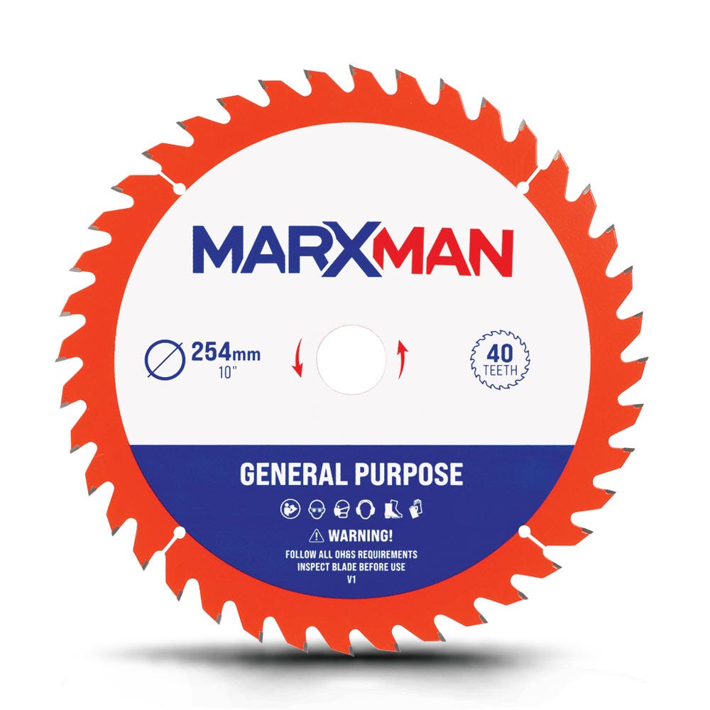MARXMAN 254mm 40T TCT Wood G Purpose Circular Saw Blade MMCSS25440