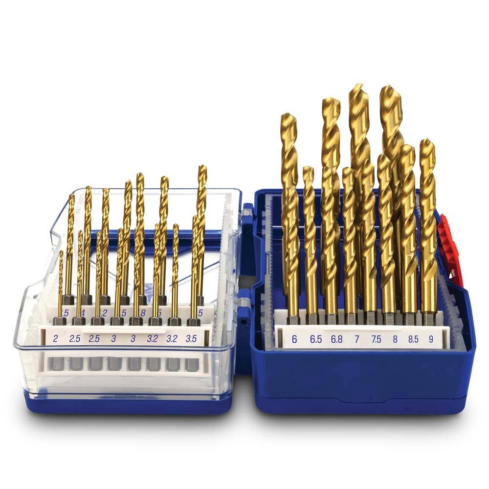 MARXMAN 2-13mm 1 4-Hex HSSTIN Q C Drill Bit Set - 27 Piece MHSSHX27PC