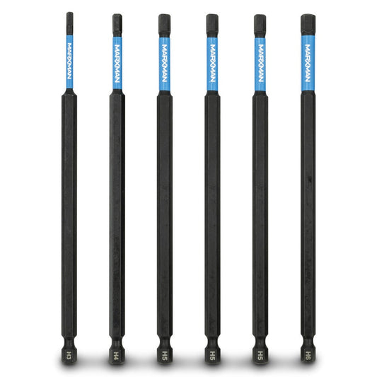 MARXMAN 3-6x150mm Hex Power Impact Screwdriver Bit - 6 Piece MSDBHM1506PC