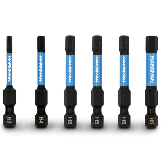 MARXMAN 3-6x50mm Hex Power Impact Screwdriver Bit - 6 Piece MSDBHM506PC