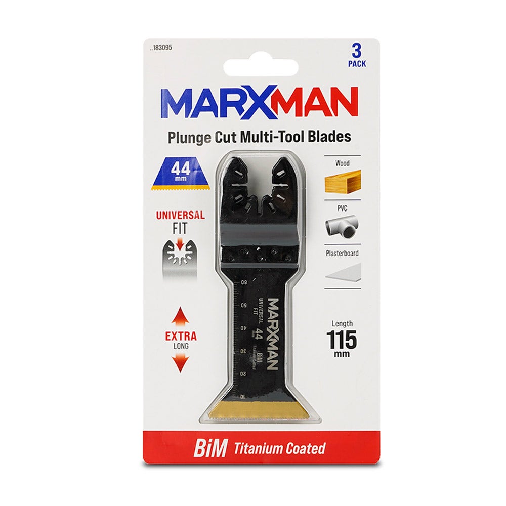 MARXMAN 44x115m Bi-Metal Multi-Tool Plunge Blade Set - 3 Piece MOMTBIM443PC
