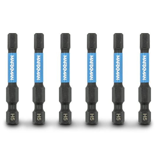 MARXMAN 5x50mm Hex Power Impact Screwdriver Bit - 6 Piece MSDBH5506PC