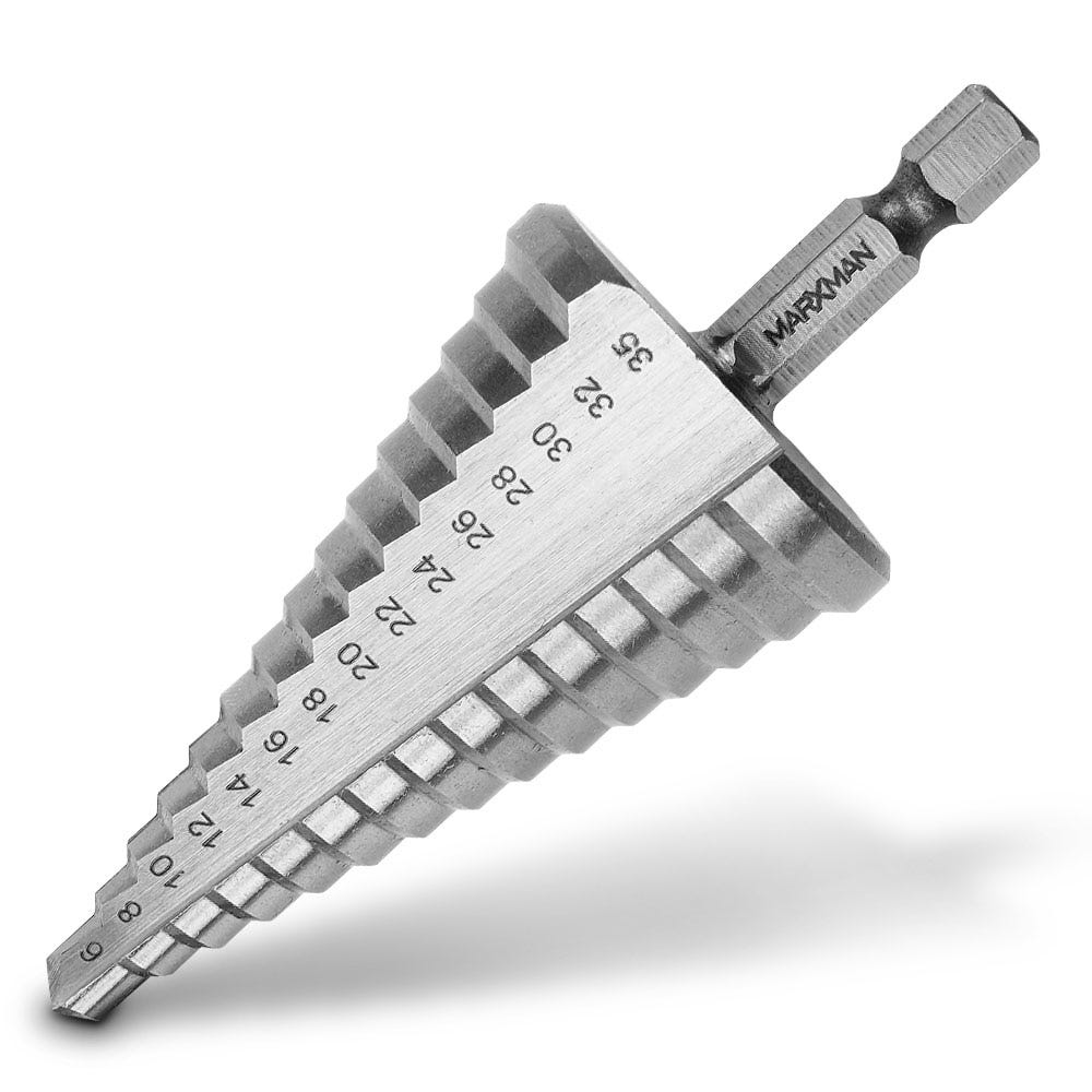MARXMAN 6-35mm 1 4-Hex HSS Metal 15-Step Drill Bit MSD635HX