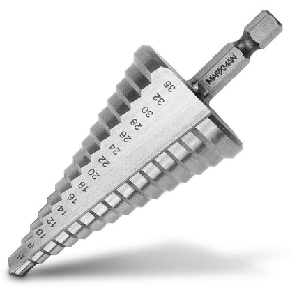 MARXMAN 6-35mm 1 4-Hex HSS Metal 15-Step Drill Bit MSD635HX