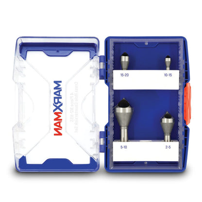MARXMAN HSS Metal Cross Hole Countersink Bit Set - 4 Piece MCS4PC