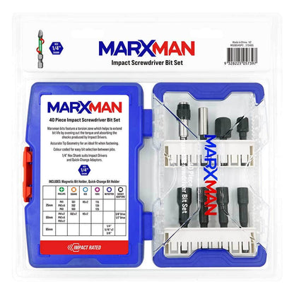 MARXMAN Impact Screwdriver Bit Set - 40 Piece MSDBS40PC