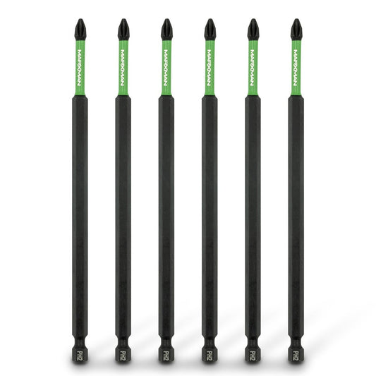 MARXMAN PH2x150mm Phillips Impact Screwdriver Bit - 6 Piece MSDBP21506PC