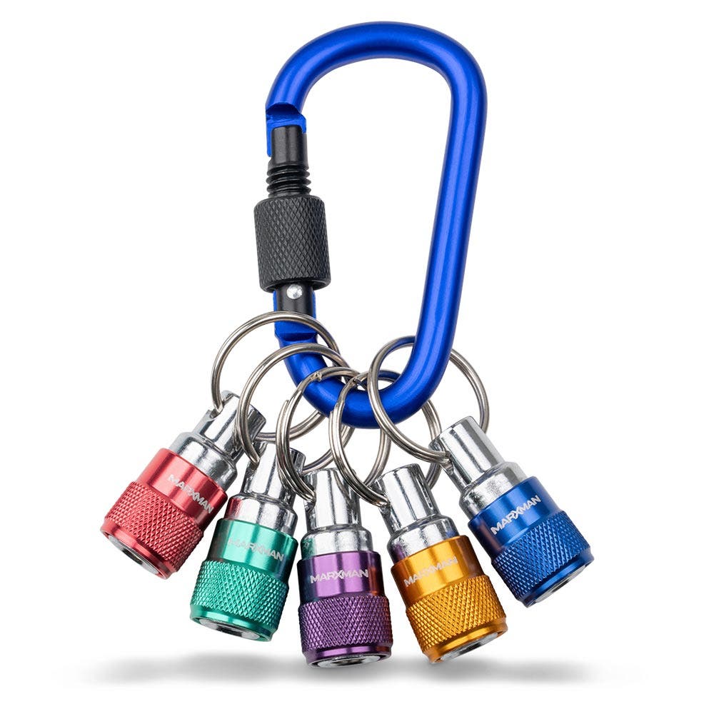 MARXMAN Quick-Release Hex Bit Holder w Carabiner 5 Piece MIC5PC