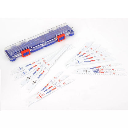 MARXMAN Reciprocating Saw Blade Set For Wood and Metal Cutting 15 Piece MRSBS15PC