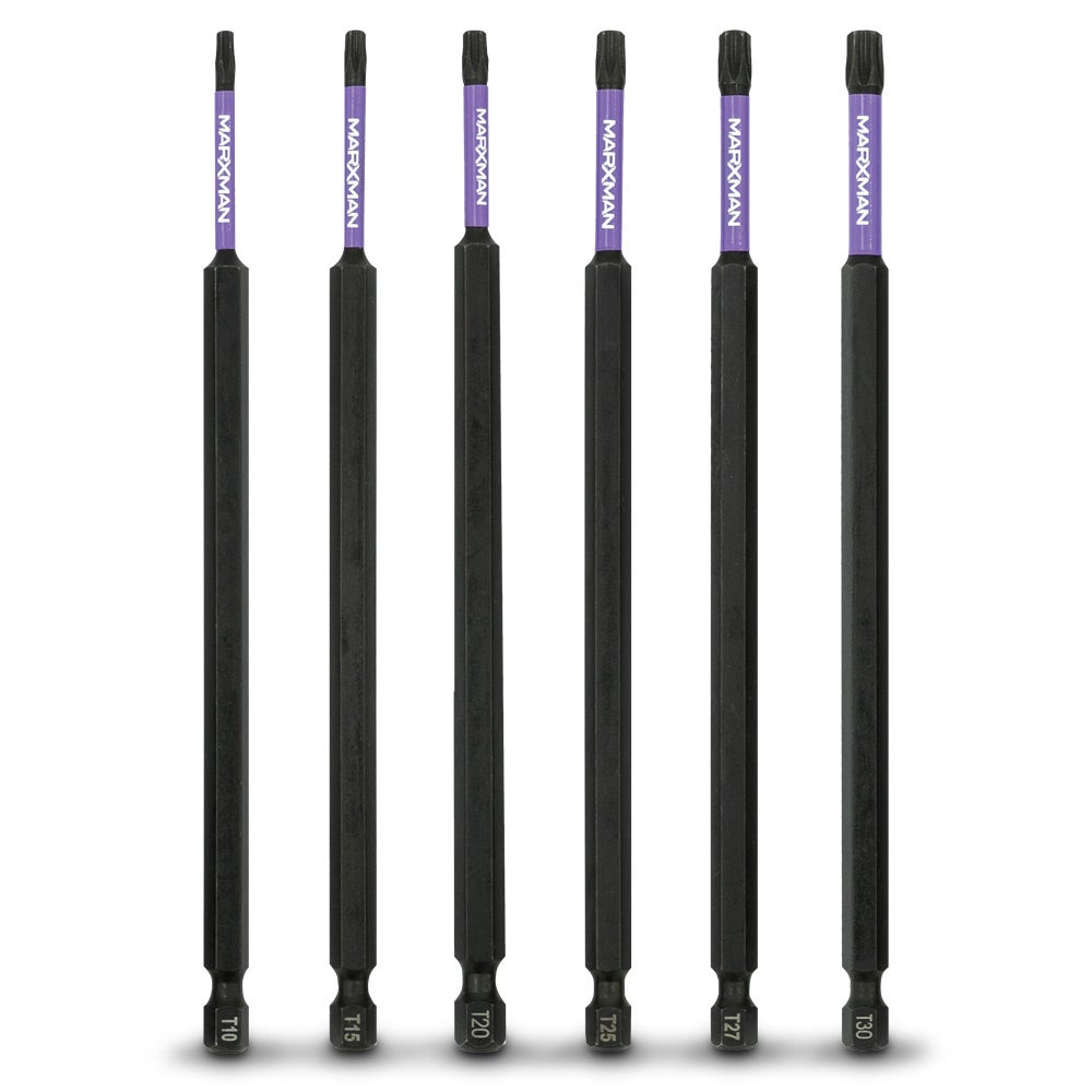 MARXMAN T10-T30x150mm Torx Power Impact Screwdriver Bit - 6 Piece MSDBTM1506PC