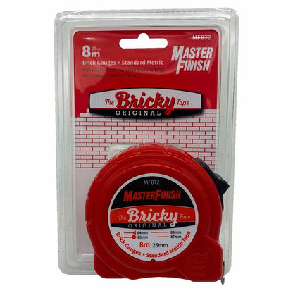 MASTERFINISH 8m x 25mm The Bricky Tape MFBT2