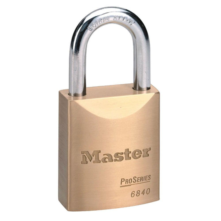 MASTER LOCK 30mm x 8mm Boron Shackle Proseries Brass Padlock 6840K