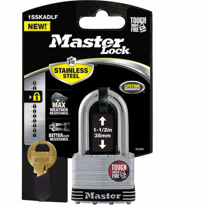 MASTER LOCK 44mm Laminated Stainless Steel Padlock 1SSDLFAU