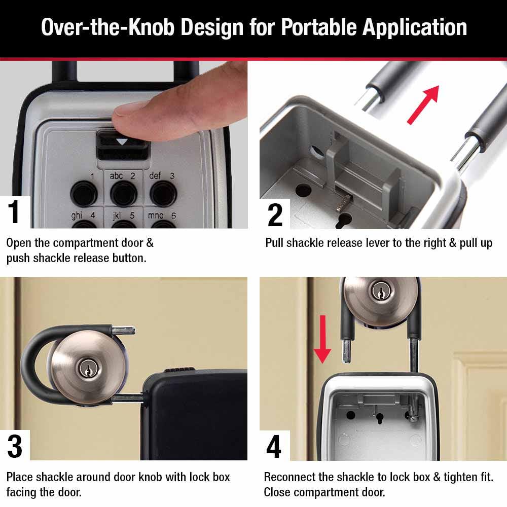 MASTER LOCK 5422D Portable Push Button Lock Box 5422DAU