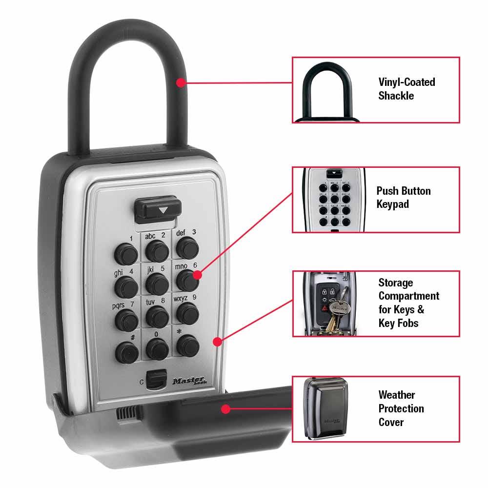 MASTER LOCK 5422D Portable Push Button Lock Box 5422DAU