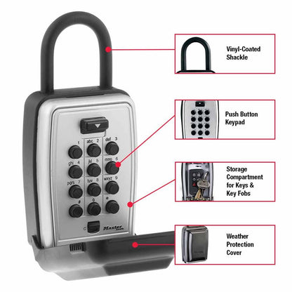 MASTER LOCK 5422D Portable Push Button Lock Box 5422DAU