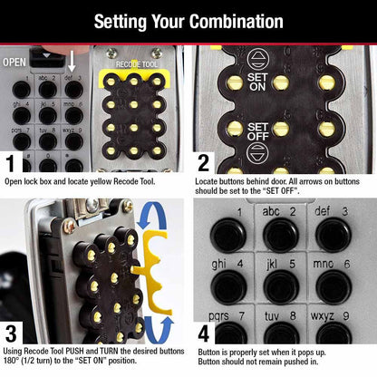 MASTER LOCK 5423D Wall Mount Push Button Lock Box 5423DAU