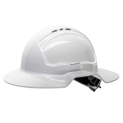 MAXISAFE Broad Brim Hard Hat White HVB570-W