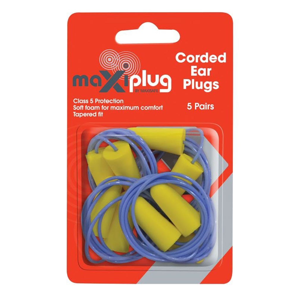 MAXISAFE Class 5 26DB Corded Earplugs - 5 Pack HEC670