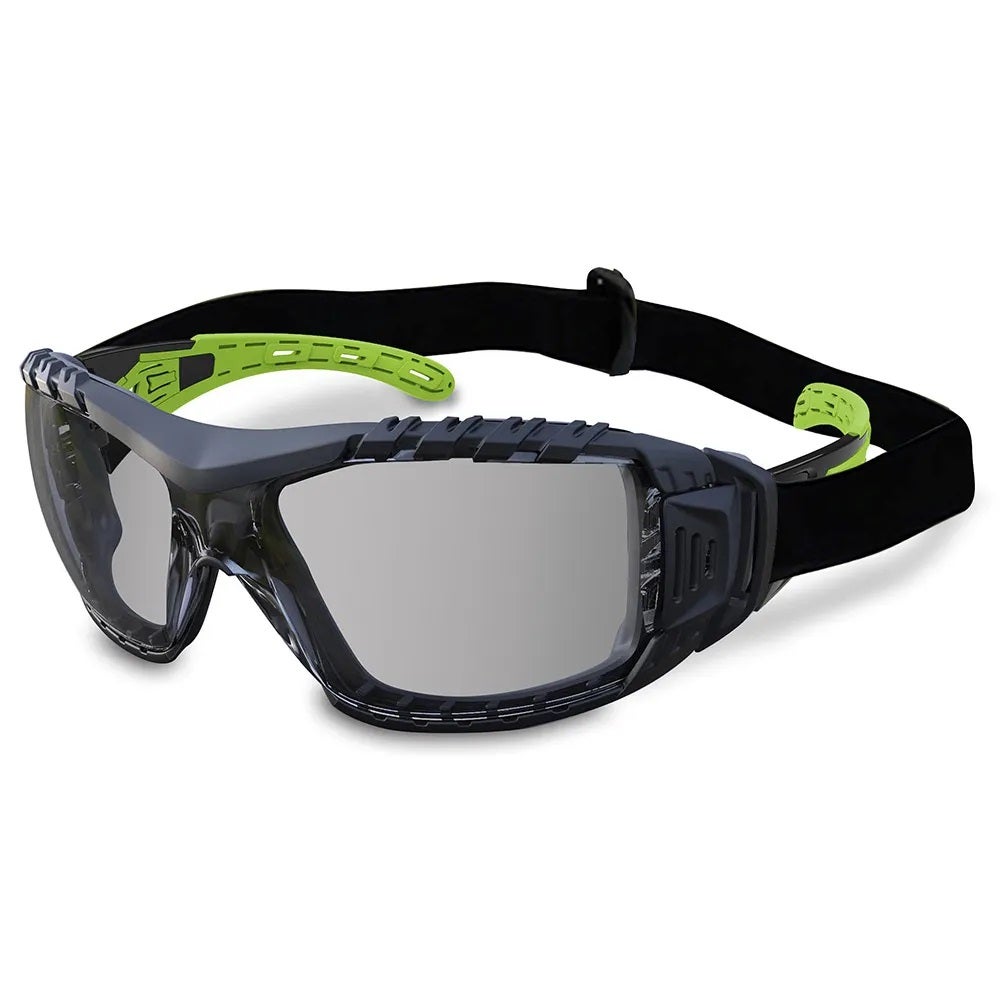 MAXISAFE Evolve Smoke Safety Glasses w Gasket and Headband EVO371-GH