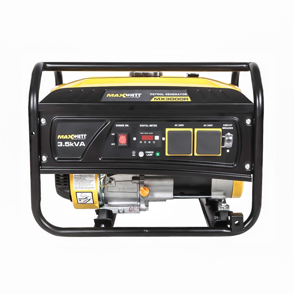 MAXWATT 3.5kVA Open Frame Recoil Start Generator MX3000R