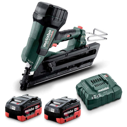 METABO 18V Brushless 2 x 5.5Ah Nail Gun Kit NFR 18 LTX 90 MB 5.5 K AU61209000
