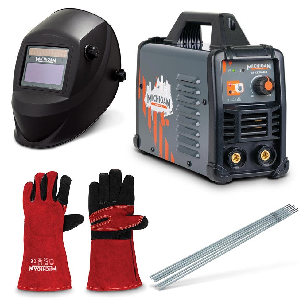 MICHIGAN 140A Stick DC TIG Welder Welder's Kit STICKTIG140PKIT