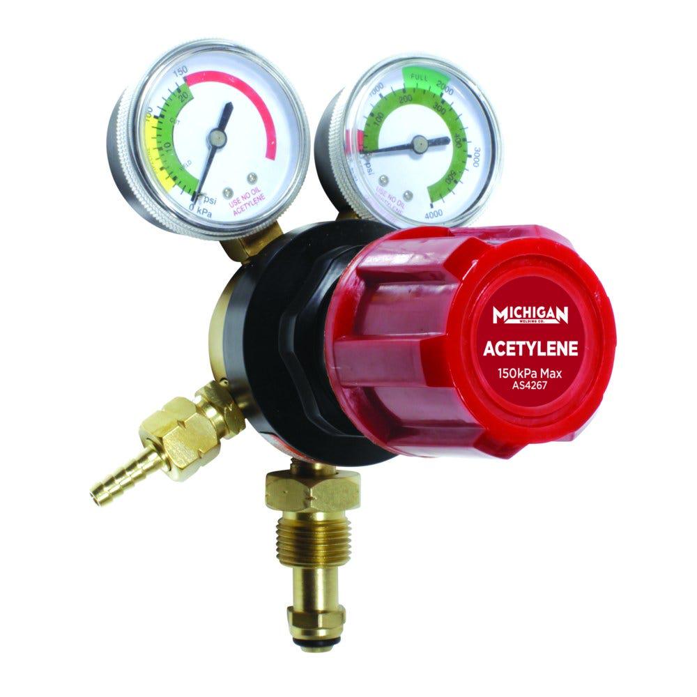 MICHIGAN 310l min Acetylene Regulator Twin Gauge REGAR270