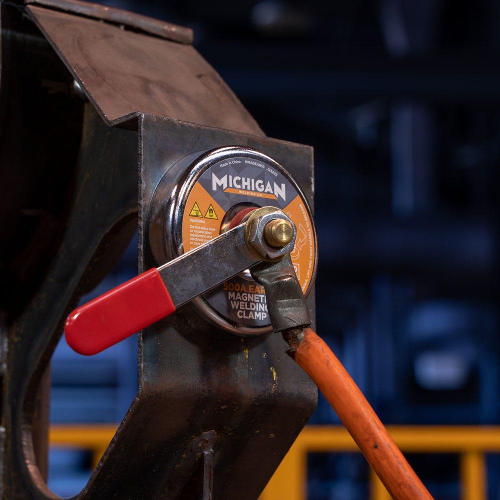 MICHIGAN 500a 30kgf Turn Release Earth Magnetic Welding Clamp MMAGEAR10
