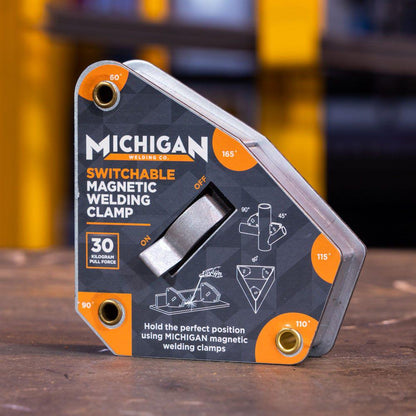 MICHIGAN Multi-Angle 30kgf Switchable Magnetic Welding Clamp MMAGMSW30