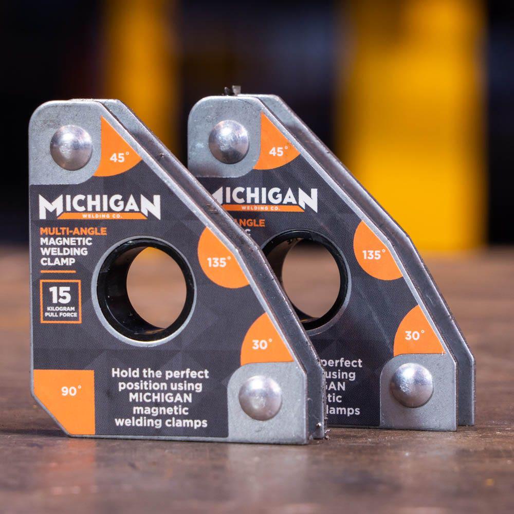 MICHIGAN Multi-Angle 15kgf 2 Pack Magnetic Welding Clamp MMAGMUL152