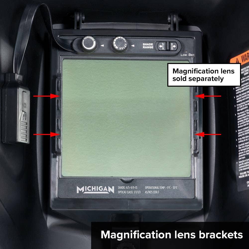 MICHIGAN Pro XL View Variable Shade Auto Darkening Welding Helmet - Black MIC1000VS3