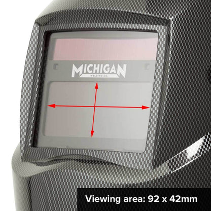 MICHIGAN True View Variable Shade Auto Darkening Carbon Welding Helmet MICADH500