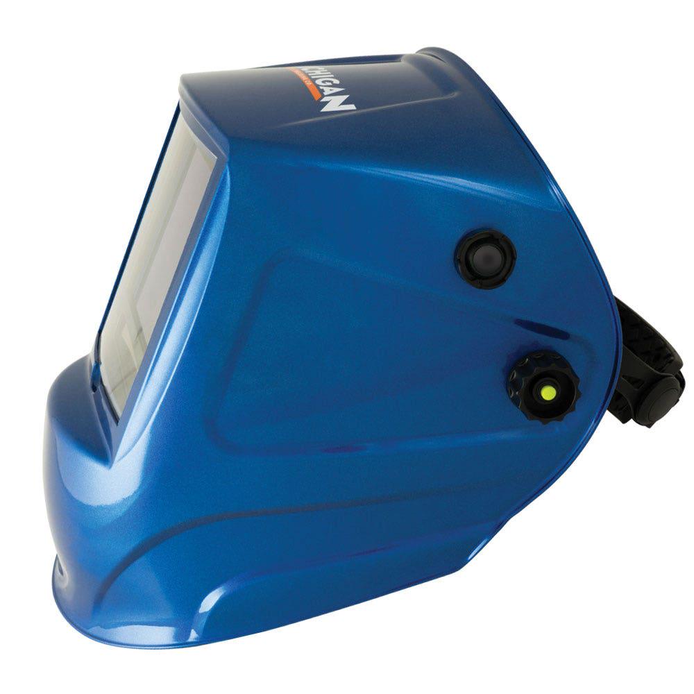MICHIGAN XL Variable Shade Auto Adjust Digi >2A Welding Helmet - Blue MIC1000VDIG