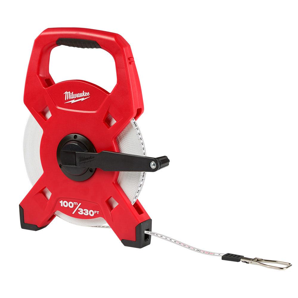 MILWAUKEE 100m 330ft Fibreglass Open Reel Long Tape 48225310