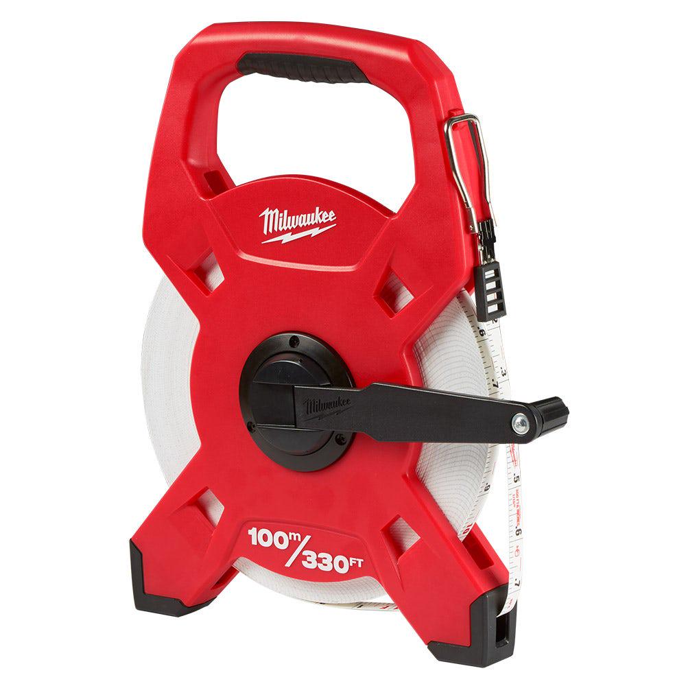 MILWAUKEE 100m 330ft Fibreglass Open Reel Long Tape 48225310
