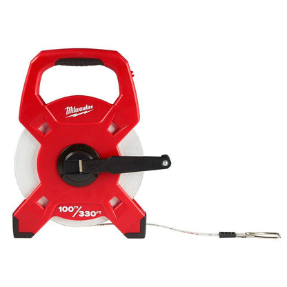 MILWAUKEE 100m 330ft Fibreglass Open Reel Long Tape 48225310