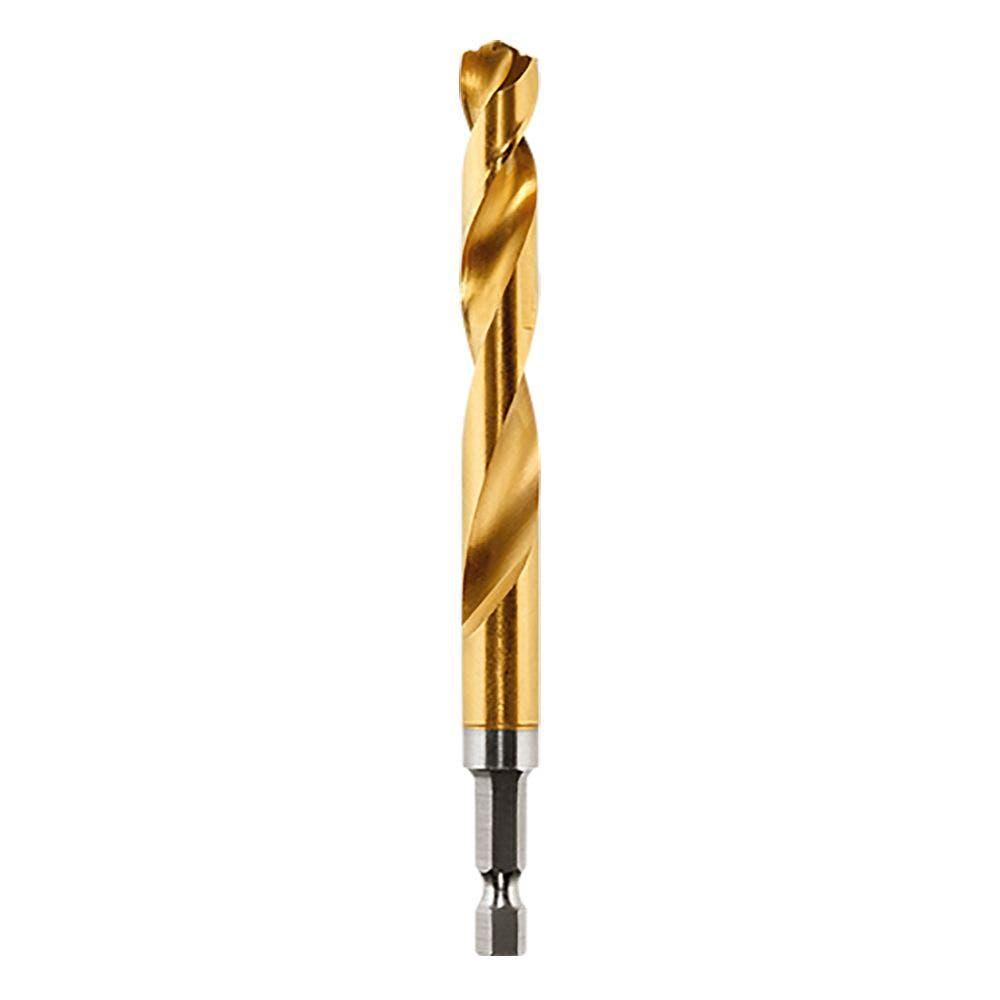 MILWAUKEE 10.5 x 122mm 1 4-Hex Quick-Change HSS-TiN Jobber Drill Bit - RED-HELIX 48894824