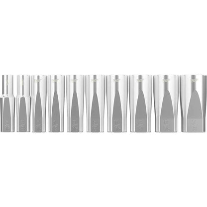MILWAUKEE 10 Piece 3/8 Inch Drive Deep SAE Socket Set with Storage Rail 48229405