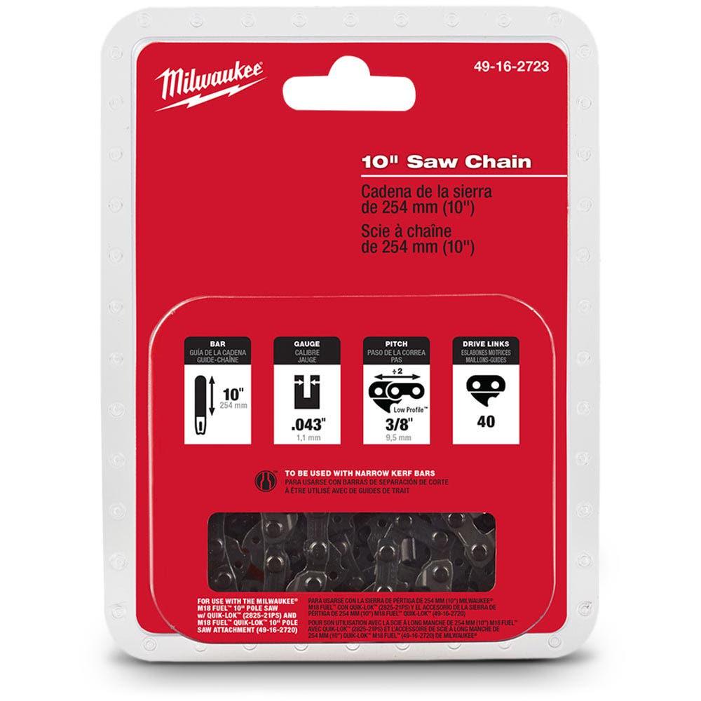 MILWAUKEE 10inch Pole Saw Chain Replacement 49162723