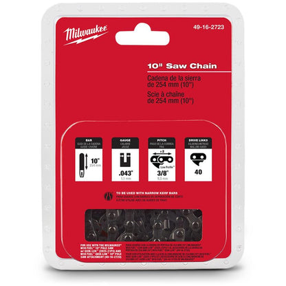 MILWAUKEE 10inch Pole Saw Chain Replacement 49162723