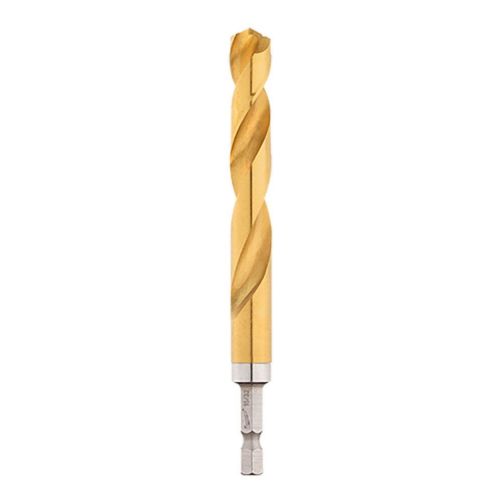 MILWAUKEE 11.5 x 126mm 1 4-Hex Quick-Change HSS-TiN Jobber Drill Bit - RED-HELIX 48894826