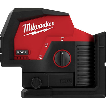 MILWAUKEE 12V Cross Line + 2 Plumb Laser Skin M12CPL-0C
