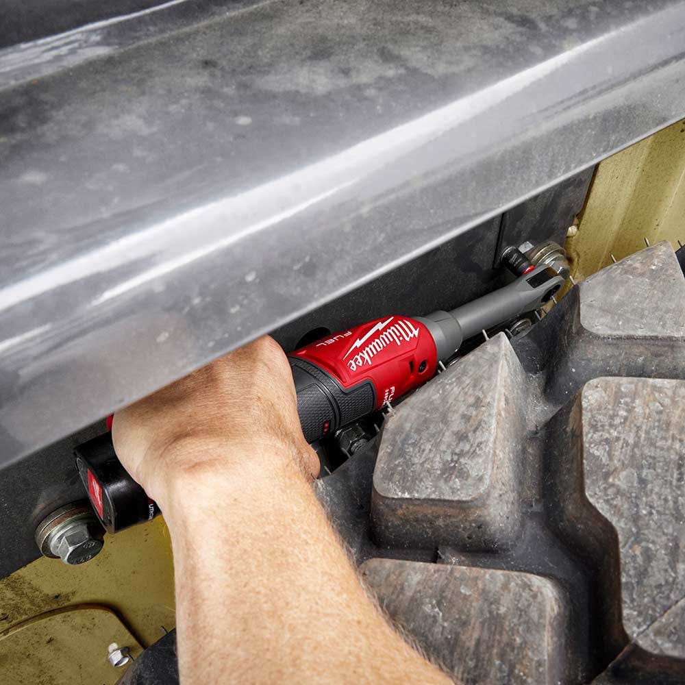 MILWAUKEE 12V FUEL 1 4inch High Speed Extended Reach Ratchet Skin M12FHIR14LR0