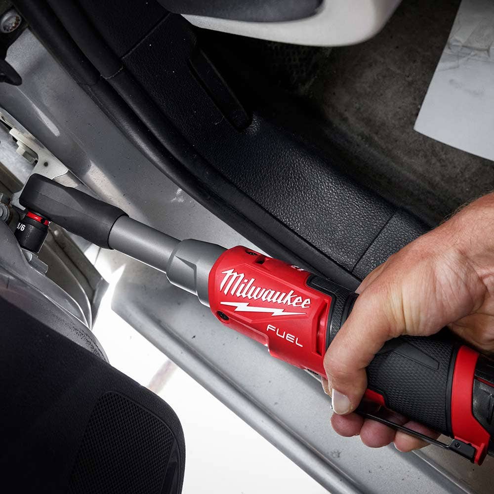 MILWAUKEE 12V FUEL 1 4inch High Speed Extended Reach Ratchet Skin M12FHIR14LR0