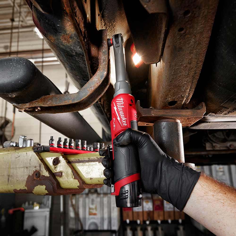MILWAUKEE 12V FUEL 1 4inch High Speed Extended Reach Ratchet Skin M12FHIR14LR0