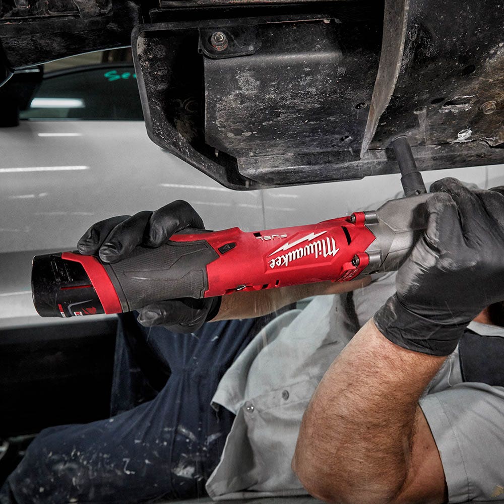 MILWAUKEE 12V FUEL 3 8inch Right Angle Impact Wrench w. Friction Ring Skin M12FRAIWF38-0